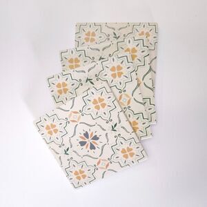 NEW Thirstystone Moroccan Pattern Ceramic Coasters Set Of 4‎ Earthtone Floral
